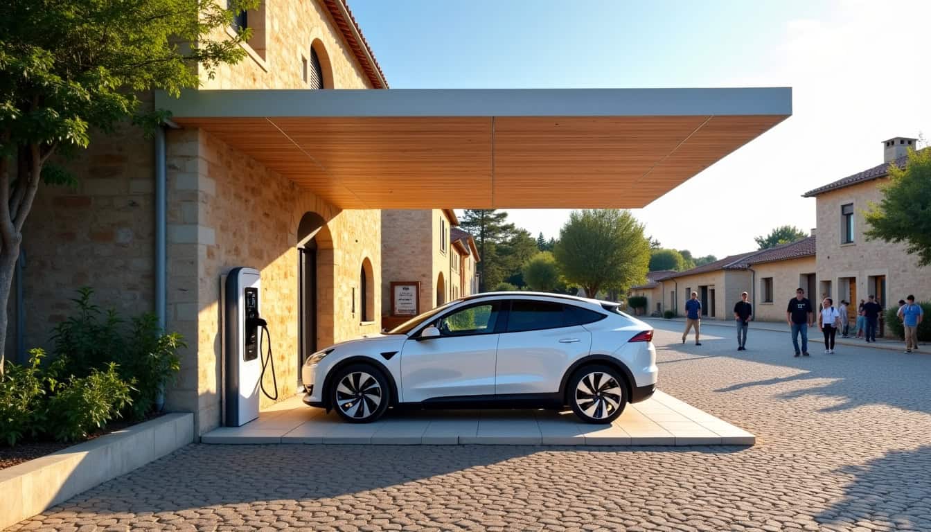 Station de recharge publique située Place du 8 Juillet 1977 à Castéra-Verduzan
