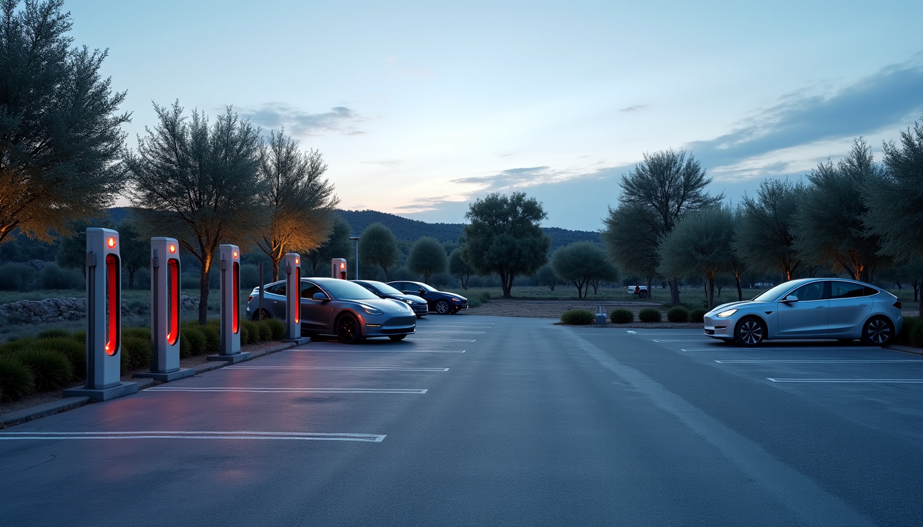 Stationnement équipé de bornes de recharge publiques à Cadenet
