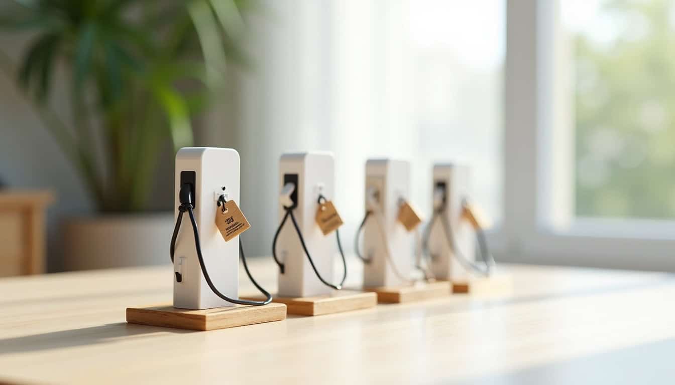 Tableau comparatif des différentes bornes de recharge pour véhicules électriques