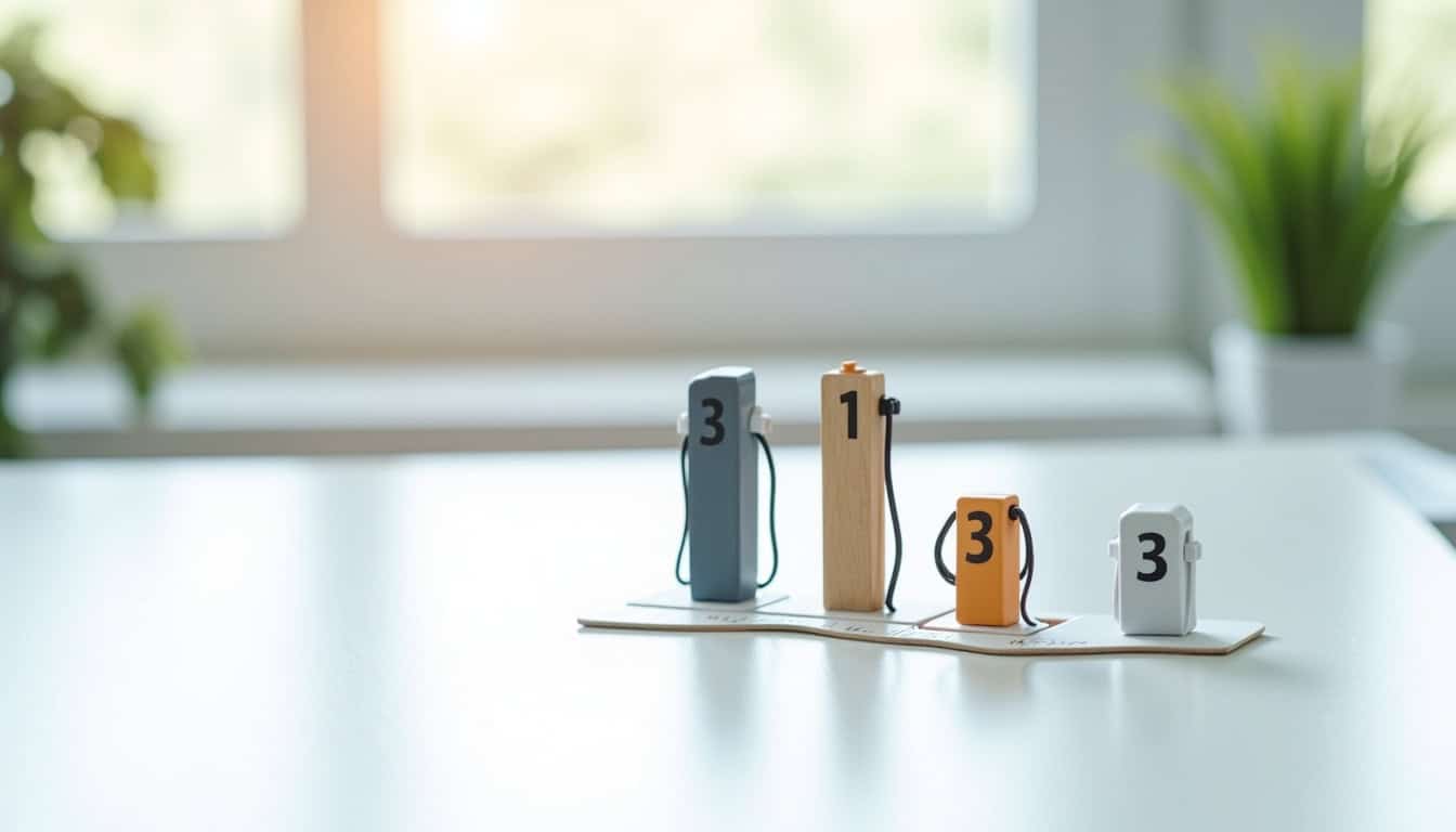 Tableau comparatif entre différents modèles de bornes de recharge électrique