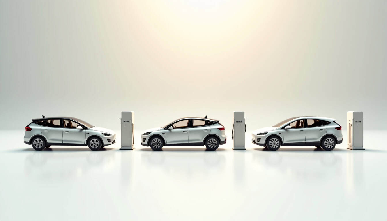 Tableau comparatif illustré des différentes options de recharge: domicile, copropriété, borne publique