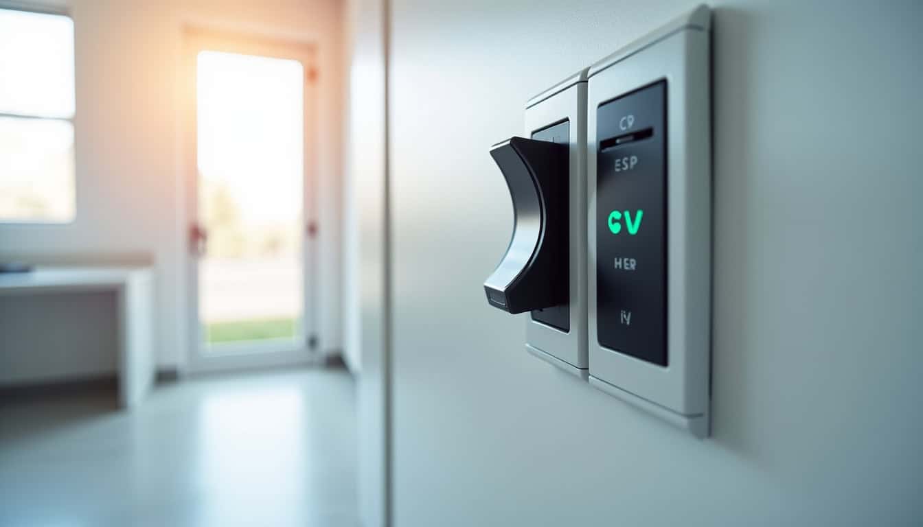Tableau électrique avec circuit dédié et disjoncteur différentiel pour une borne de recharge