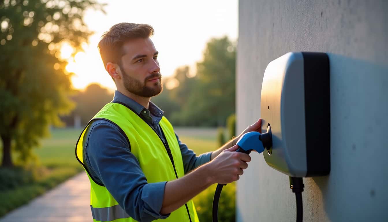 Technicien certifié IRVE en train d
