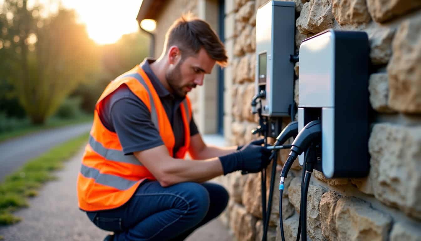 Technicien certifié IRVE en train d