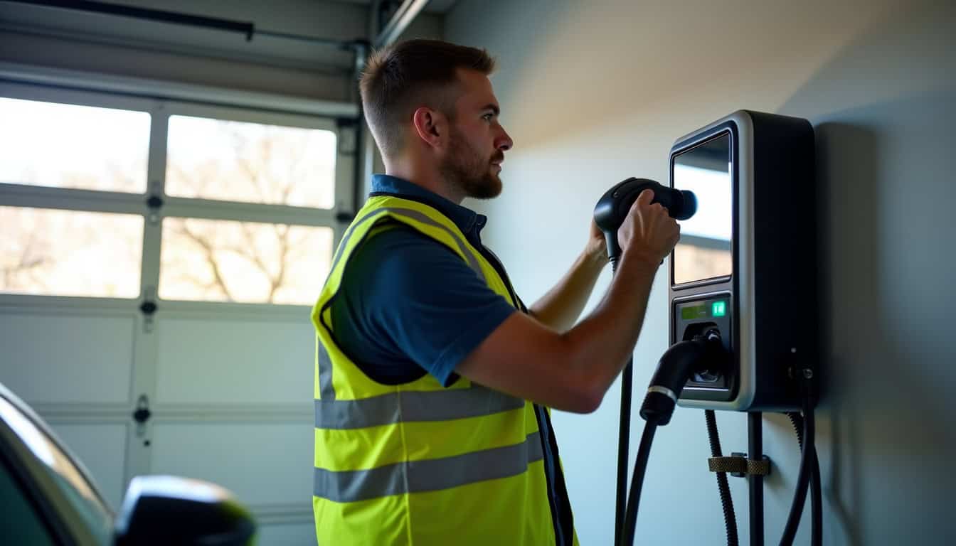 Technicien certifié IRVE en train d