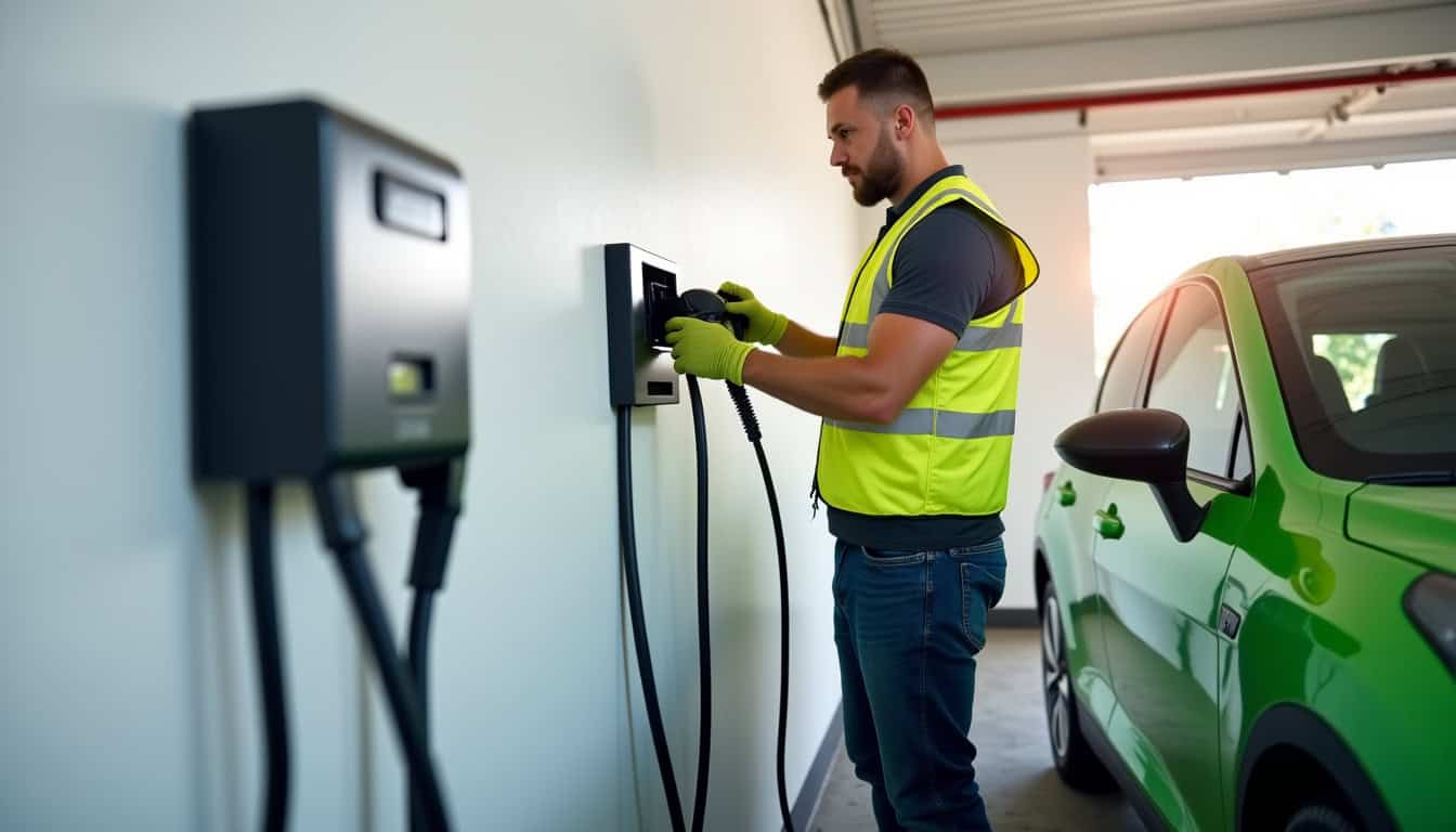 Technicien certifié IRVE en train d