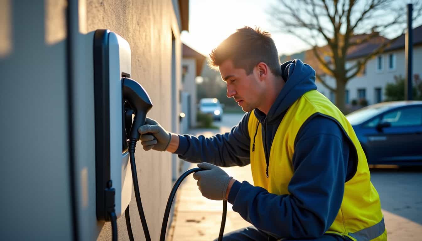 Technicien certifié IRVE en train d
