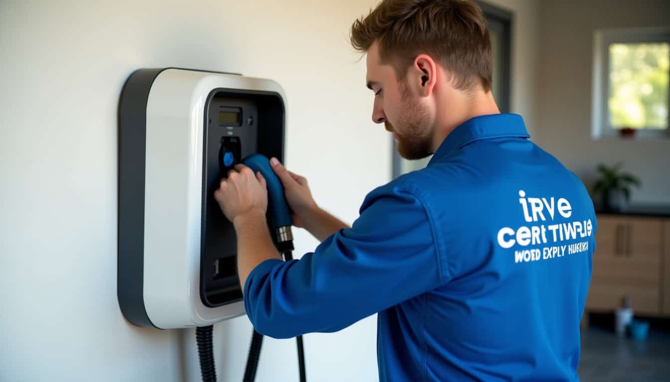 Technicien certifié IRVE en train d
