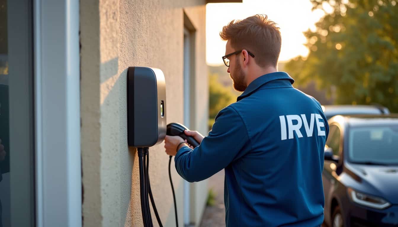 Technicien certifié IRVE en train d