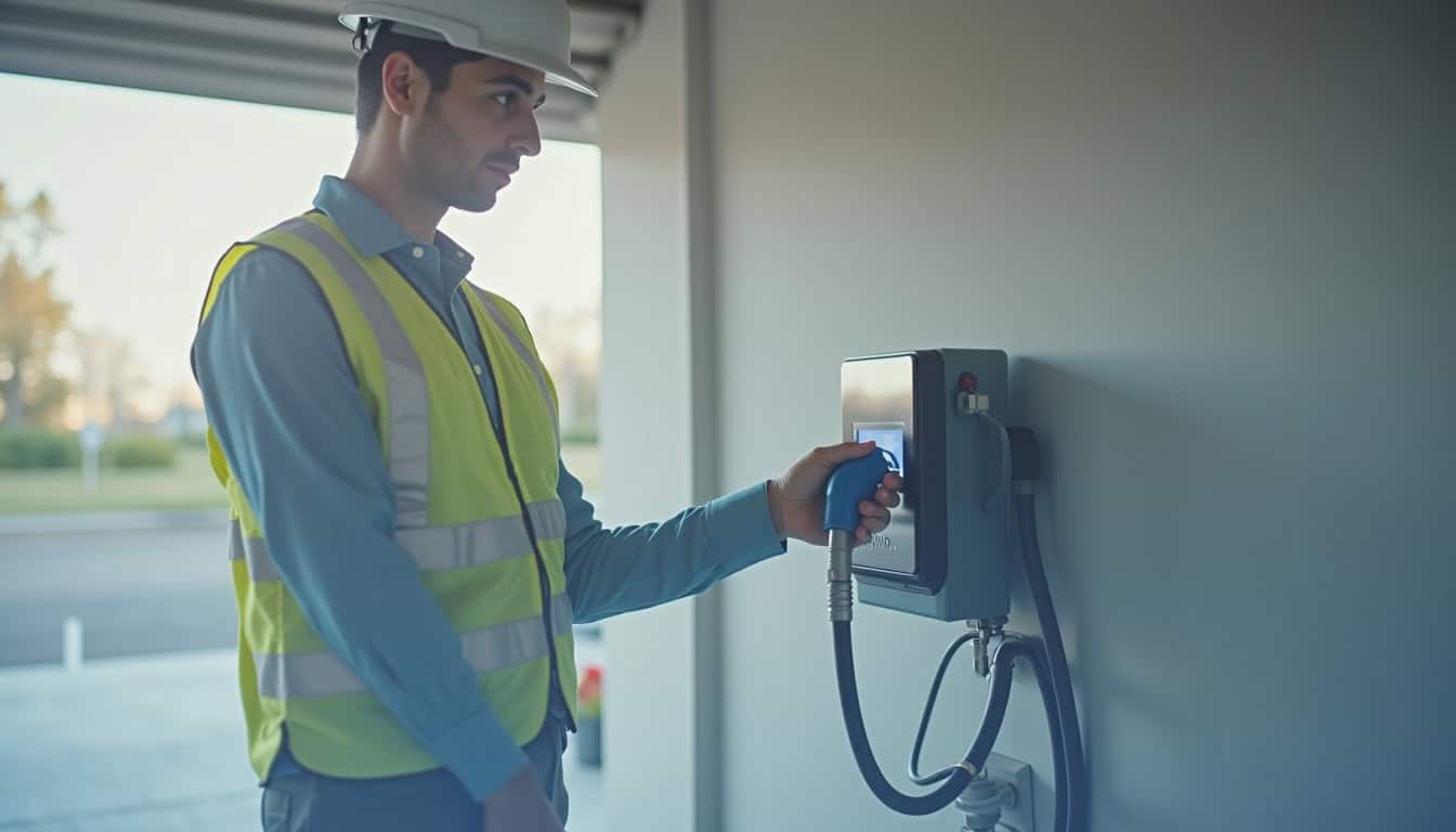 Technicien certifié IRVE en train d