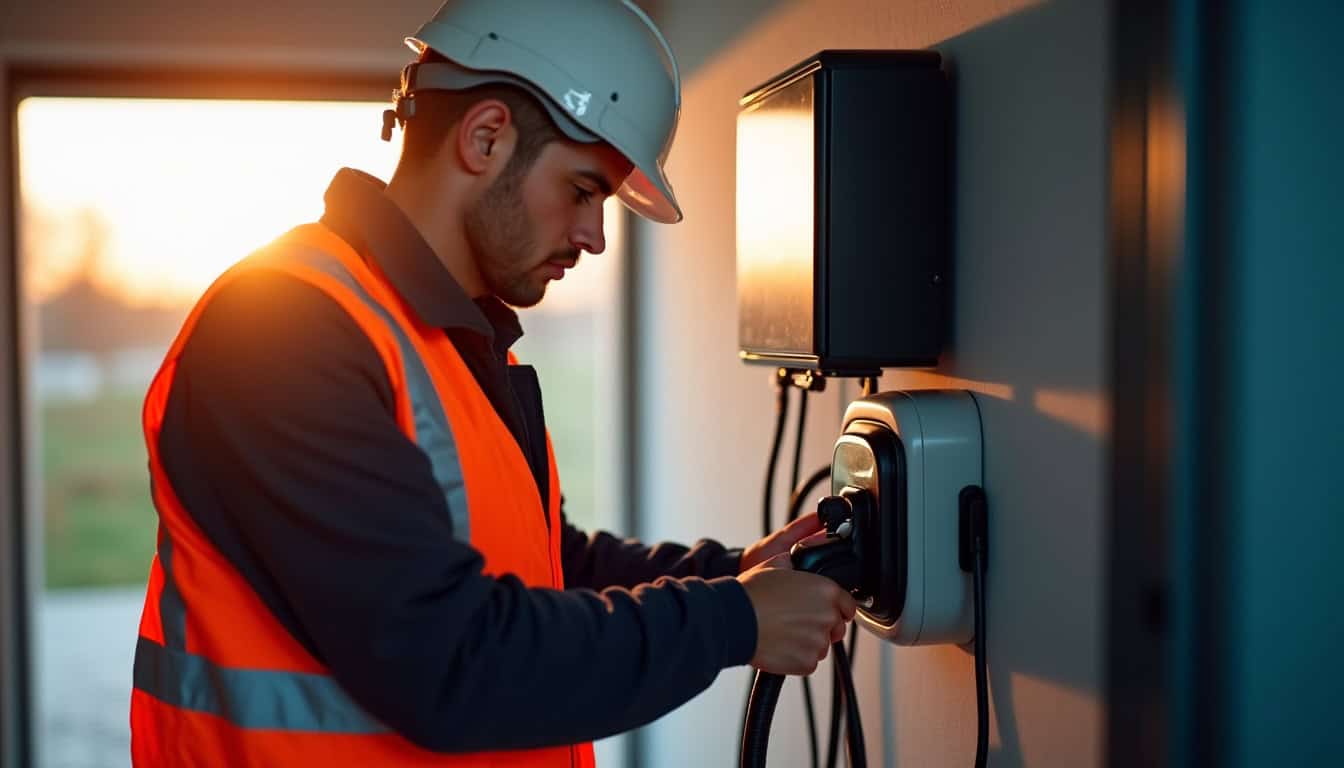 Technicien certifié IRVE en train d