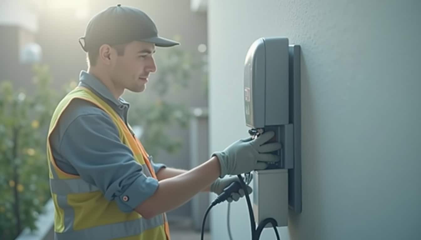 Technicien certifié IRVE en train d