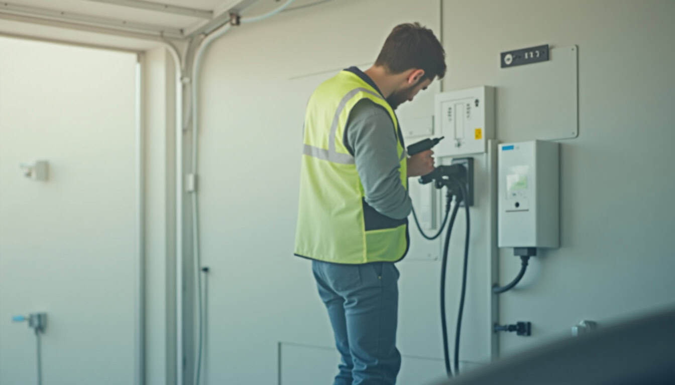Technicien certifié IRVE en train d