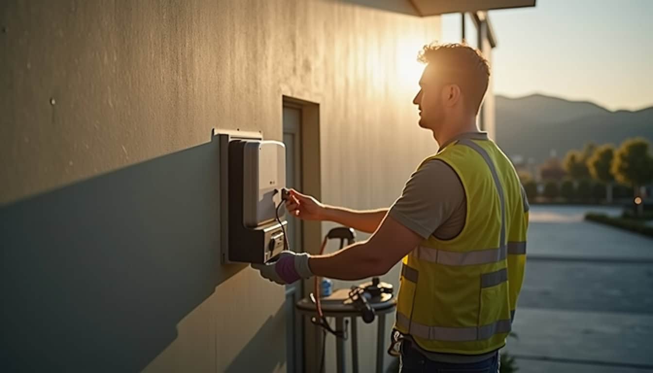 Technicien certifié IRVE en train d
