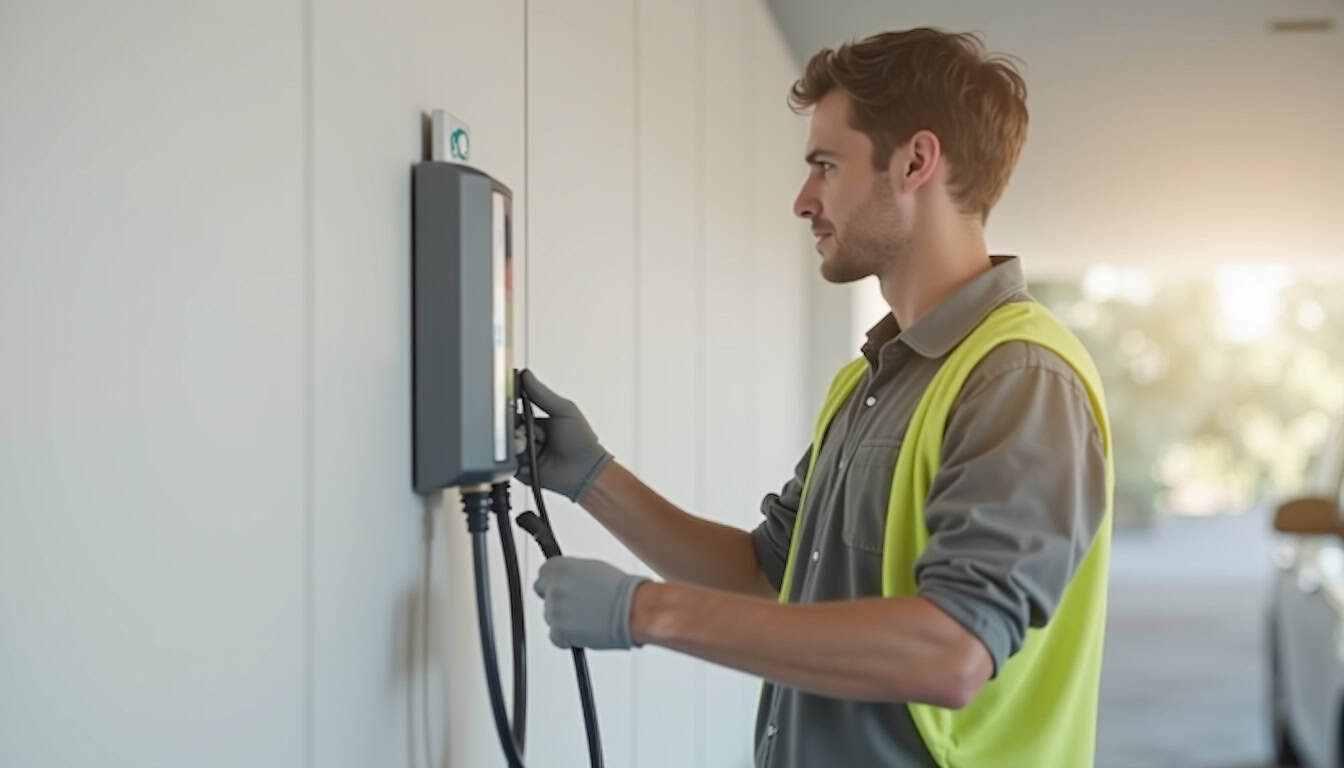 Technicien certifié IRVE en train d
