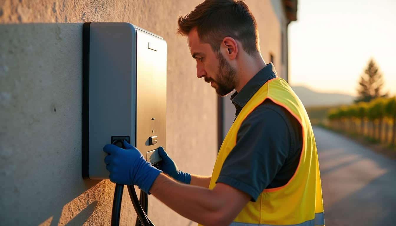 Technicien certifié IRVE en train d