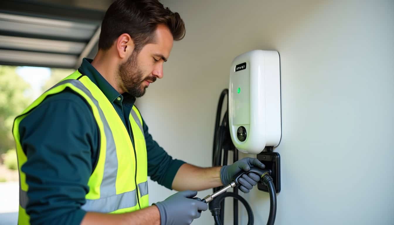 Technicien certifié IRVE en train d