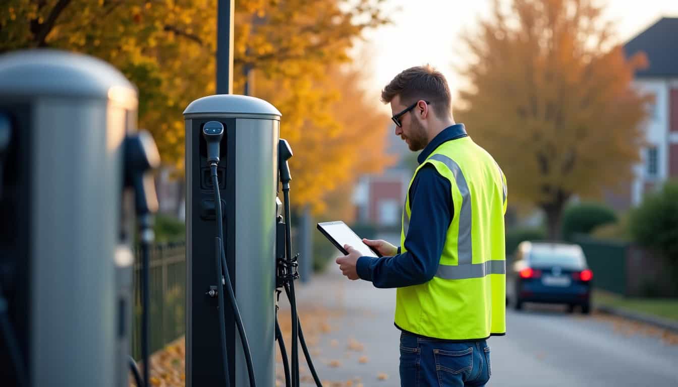 Technicien effectuant un contrôle d