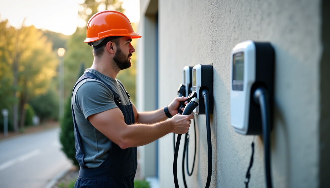 Technicien en train d