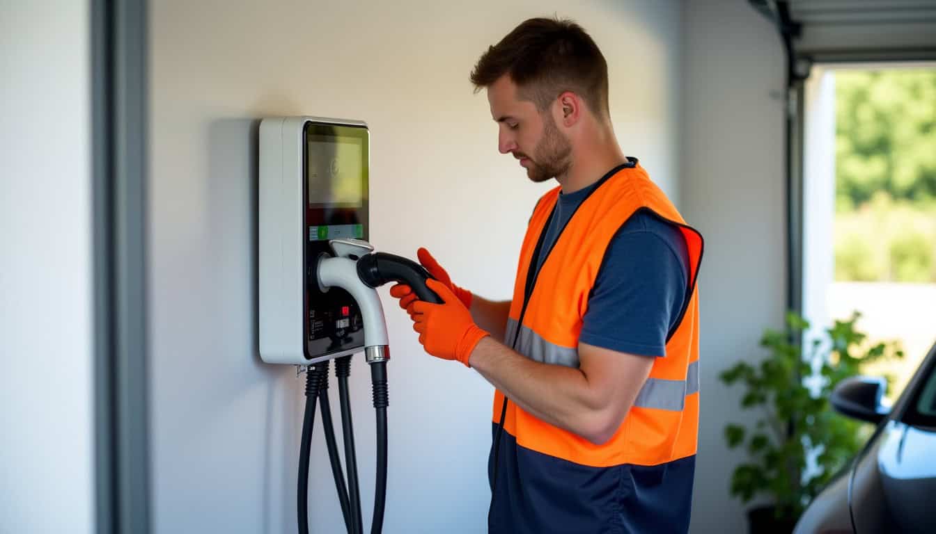 Technicien en train d