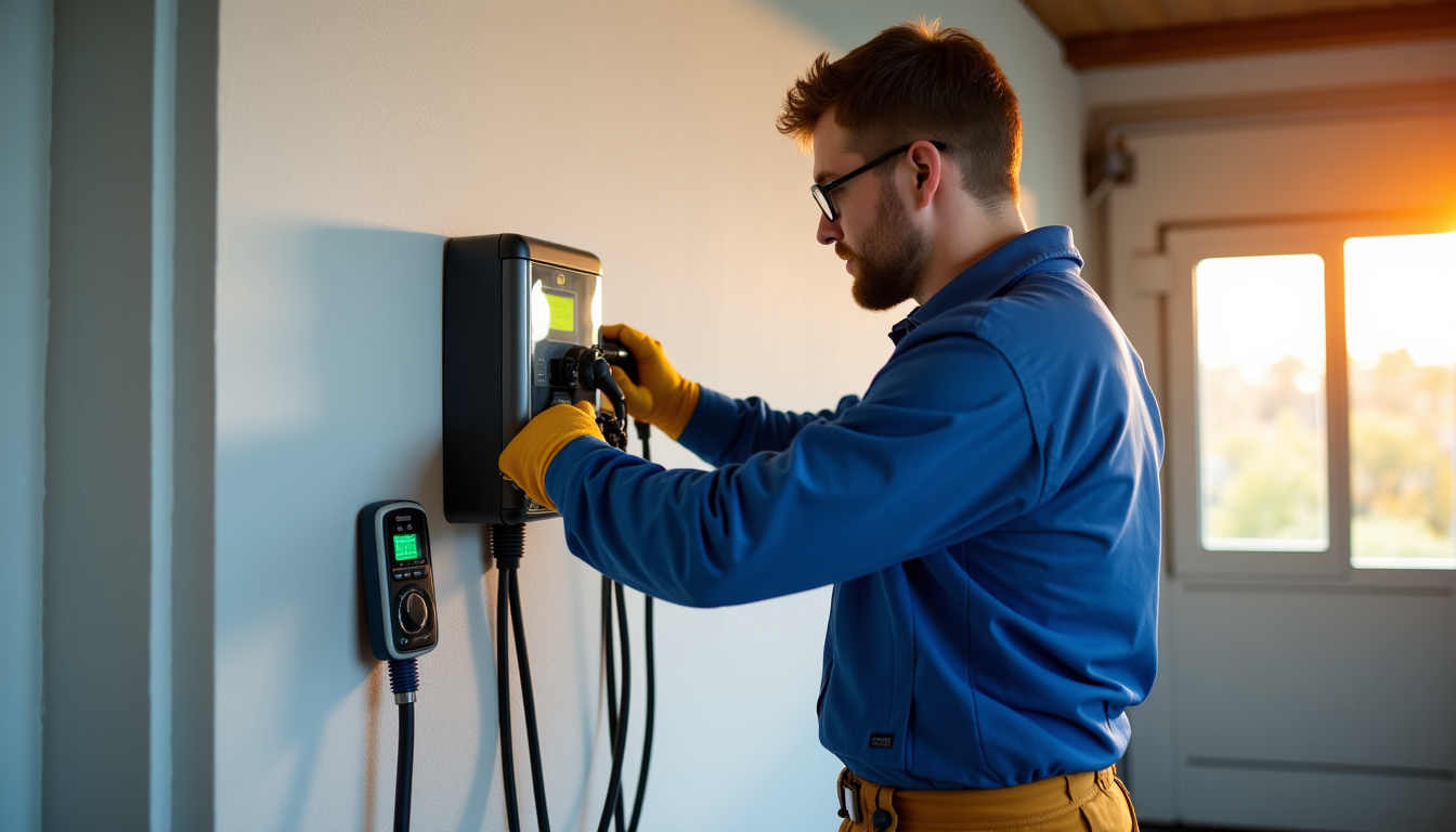 Technicien en train d