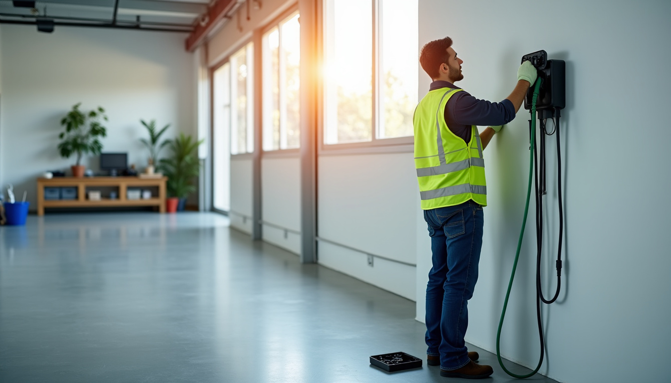 Technicien en train d