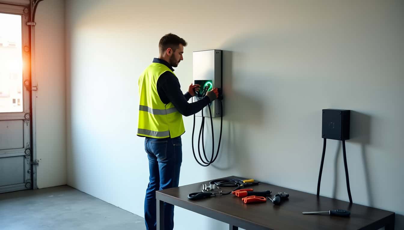 Technicien en train d