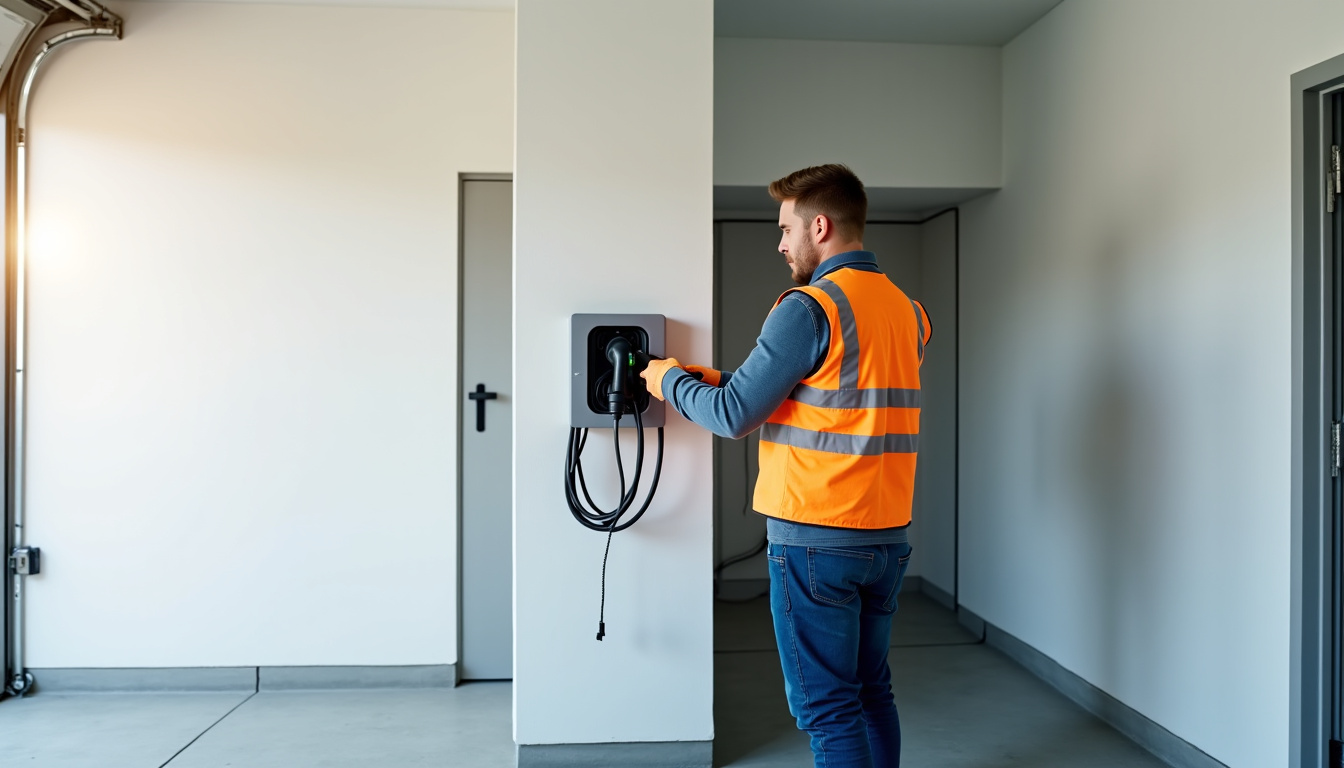 Technicien en train d