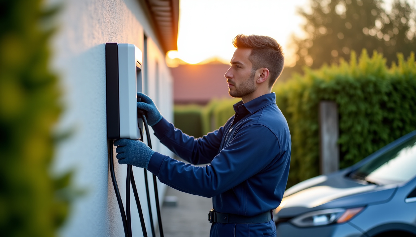 Technicien en train d