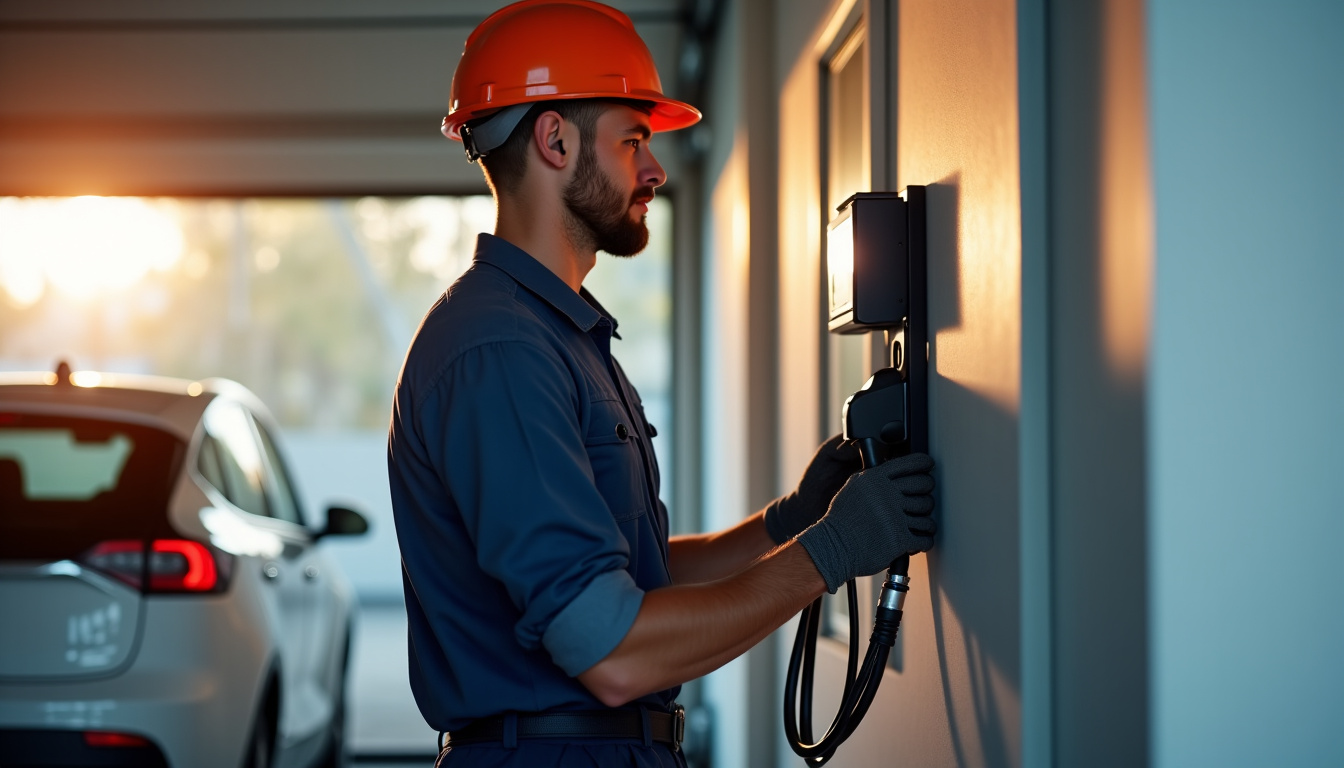 Technicien en train d