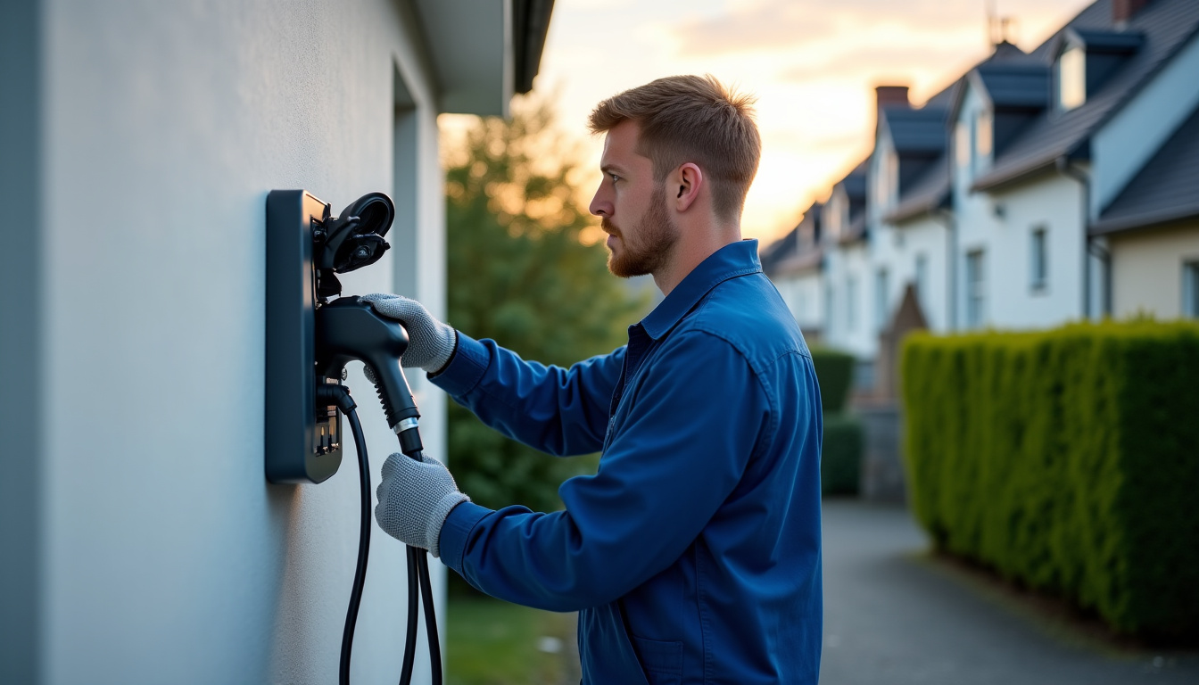 Technicien en train d