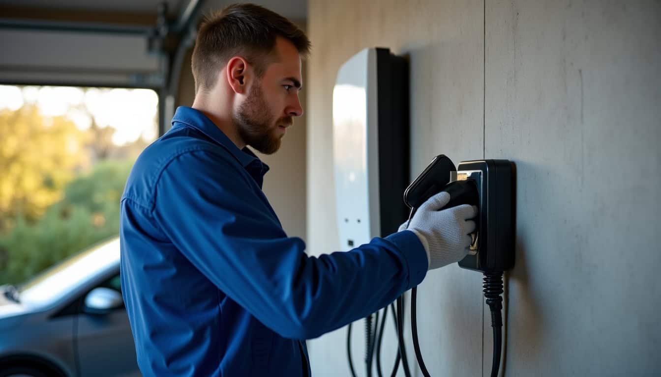 Technicien en train d
