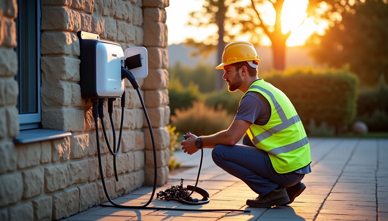 Technicien en train d