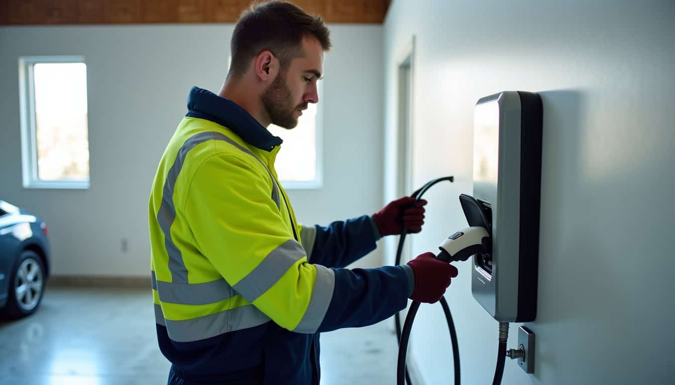 Technicien en train d