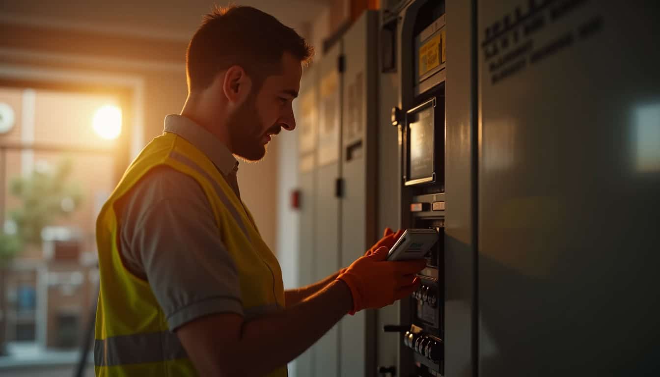 Technicien en train de diagnostiquer une installation électrique avant pose d