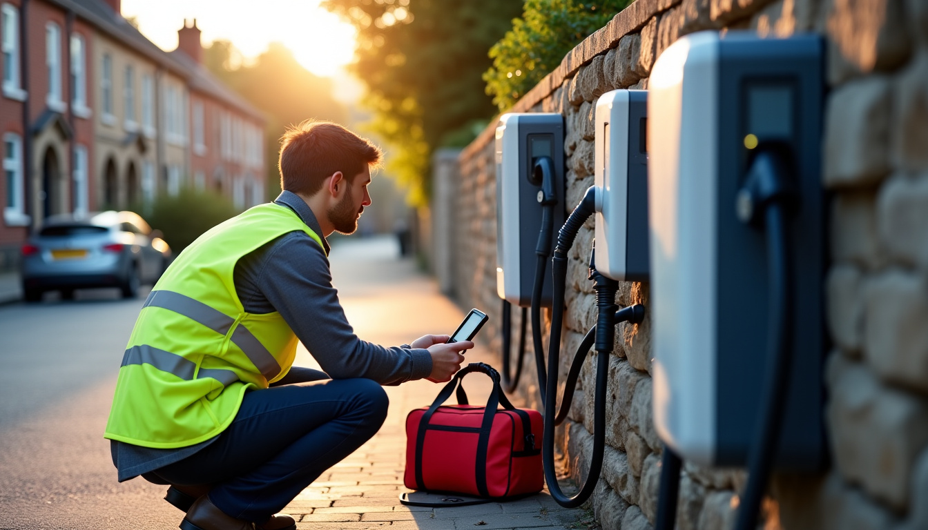 Technicien en train de vérifier le bon fonctionnement d