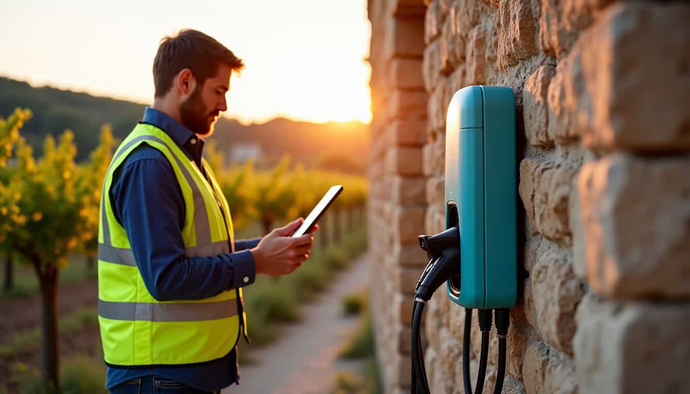 Technicien en train de vérifier le fonctionnement d