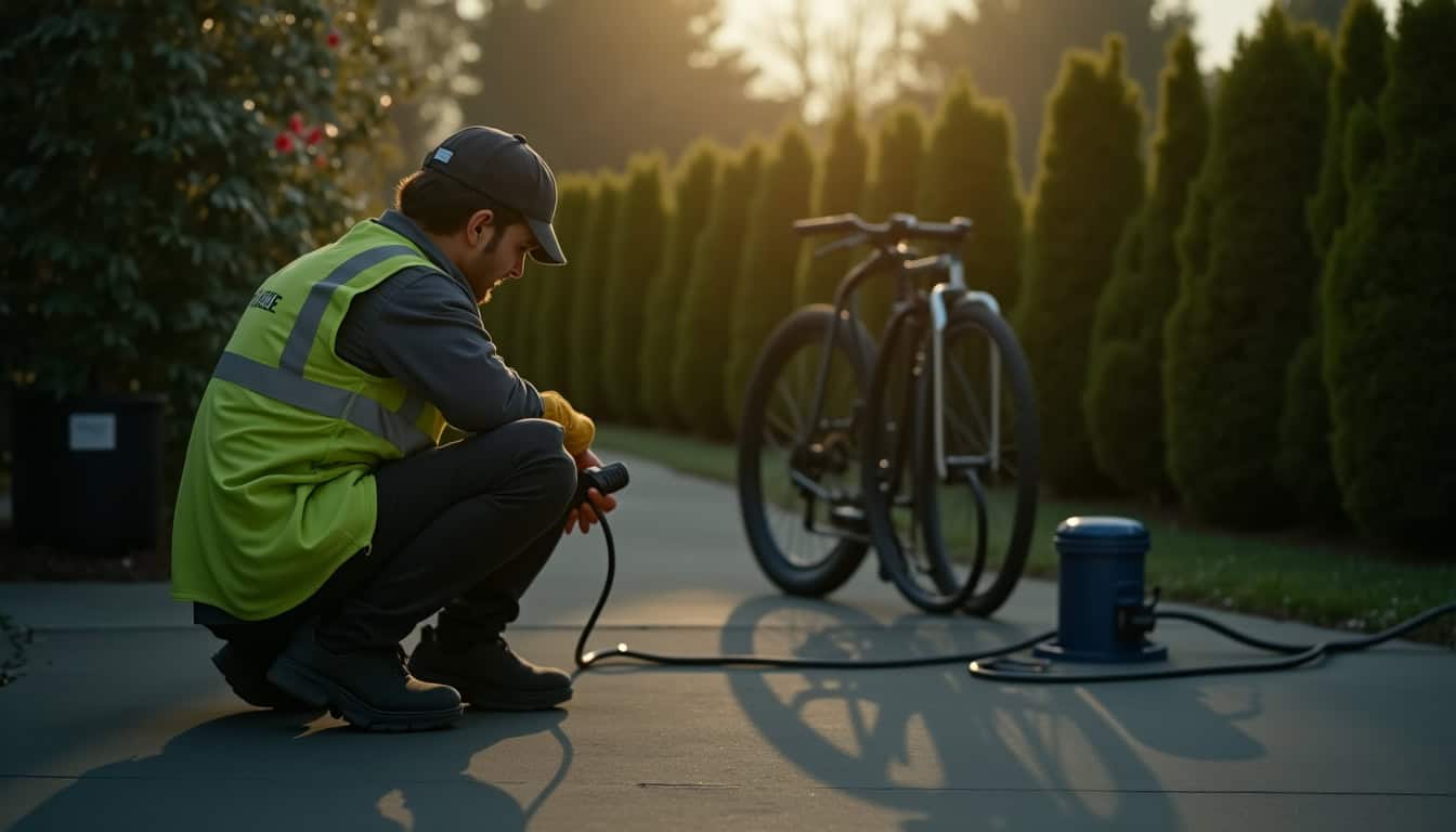 Technicien IRVE effectuant un diagnostic électrique avant l