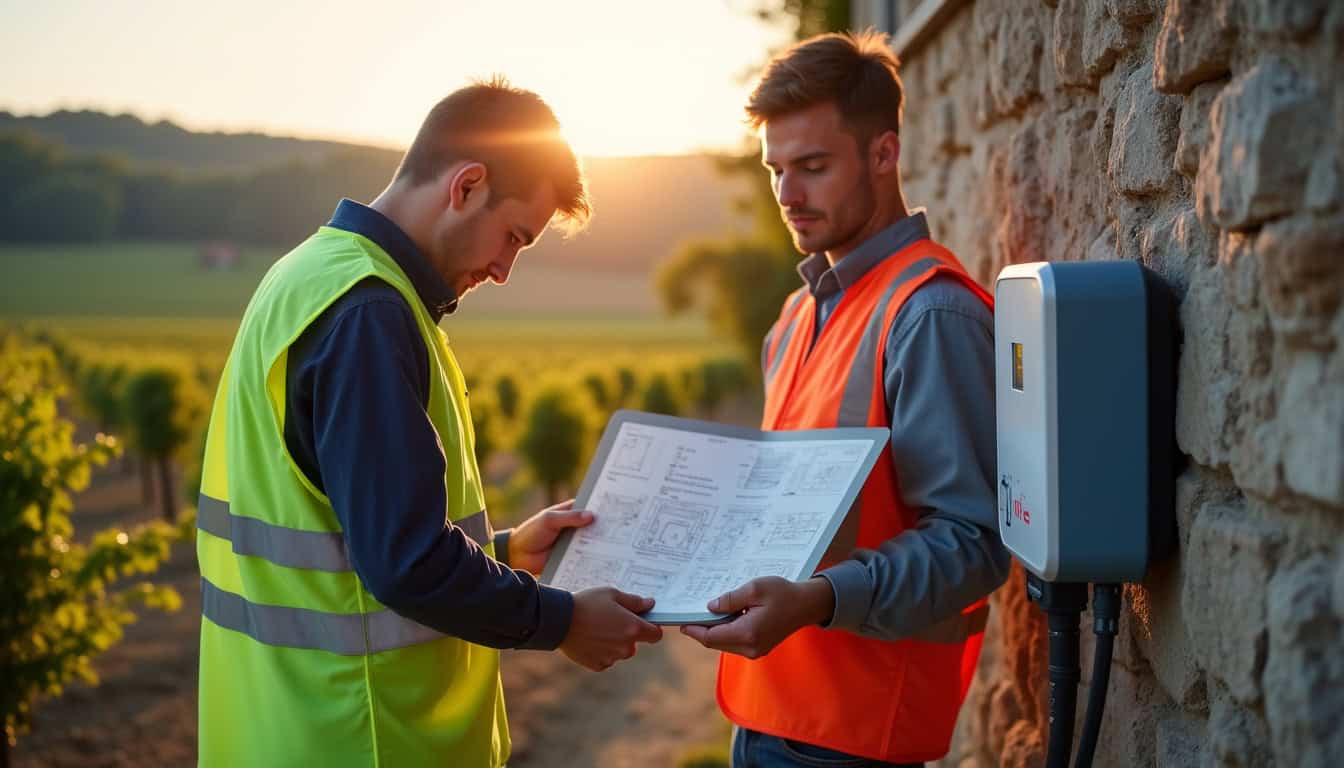Technicien IRVE effectuant une visite technique pour l