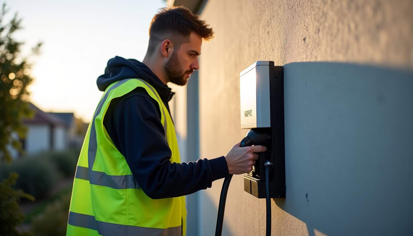 Technicien IRVE en train d