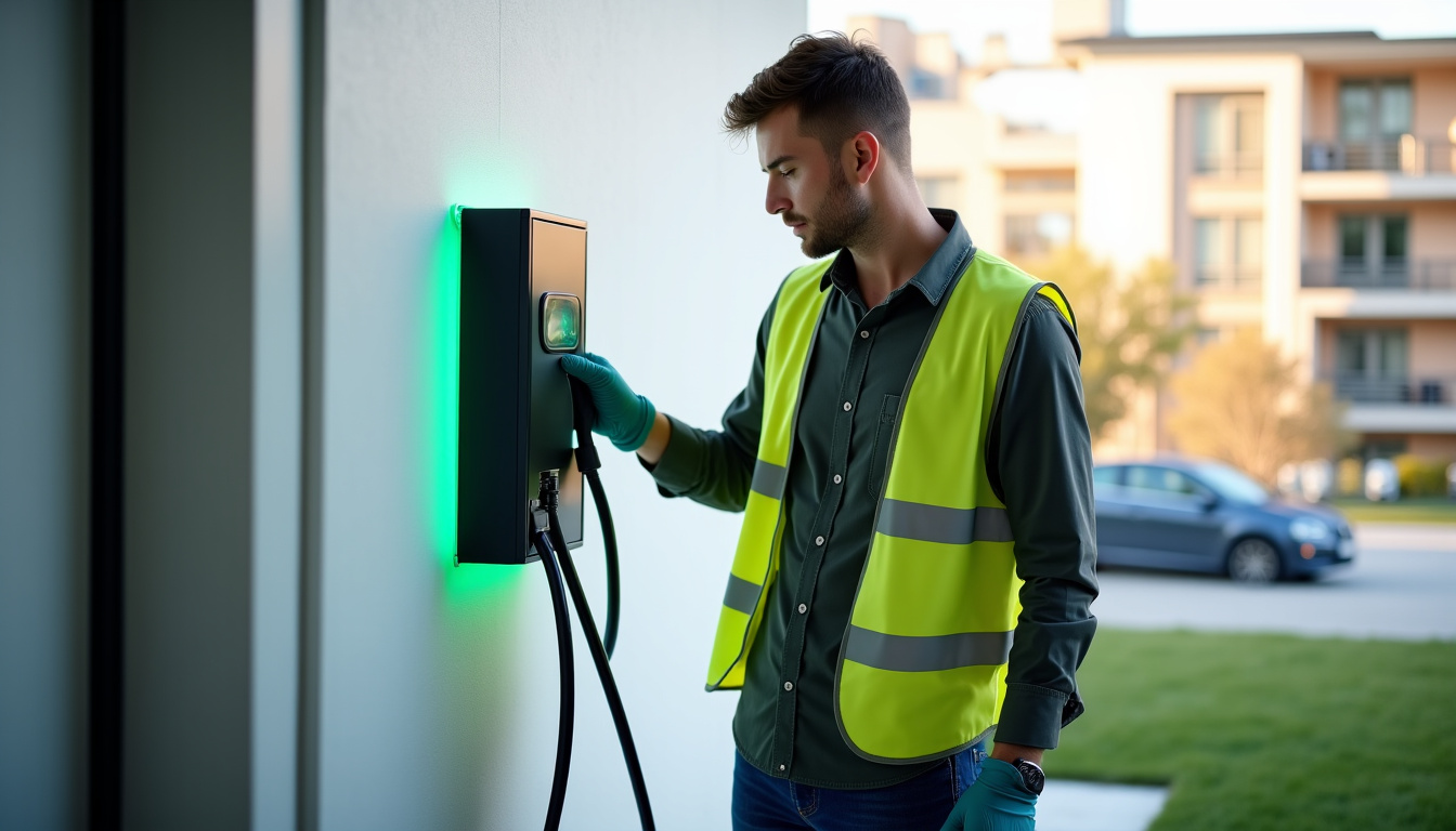 Technicien IRVE en train d