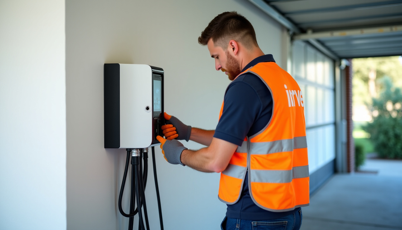 Technicien IRVE en train d