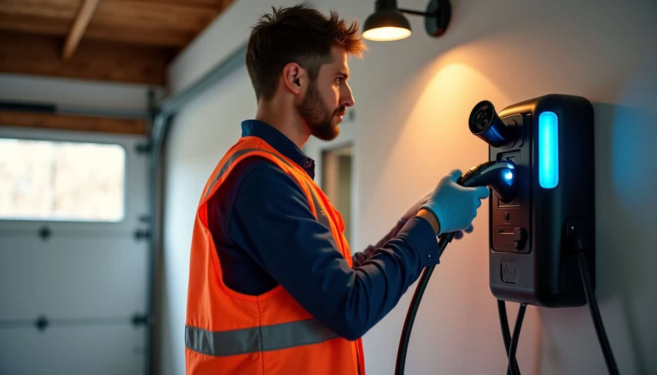 Technicien IRVE en train d
