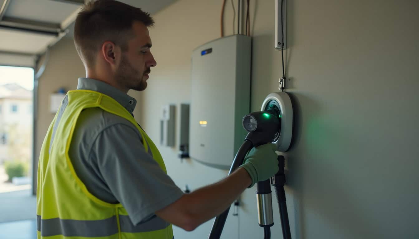 Technicien IRVE en train d