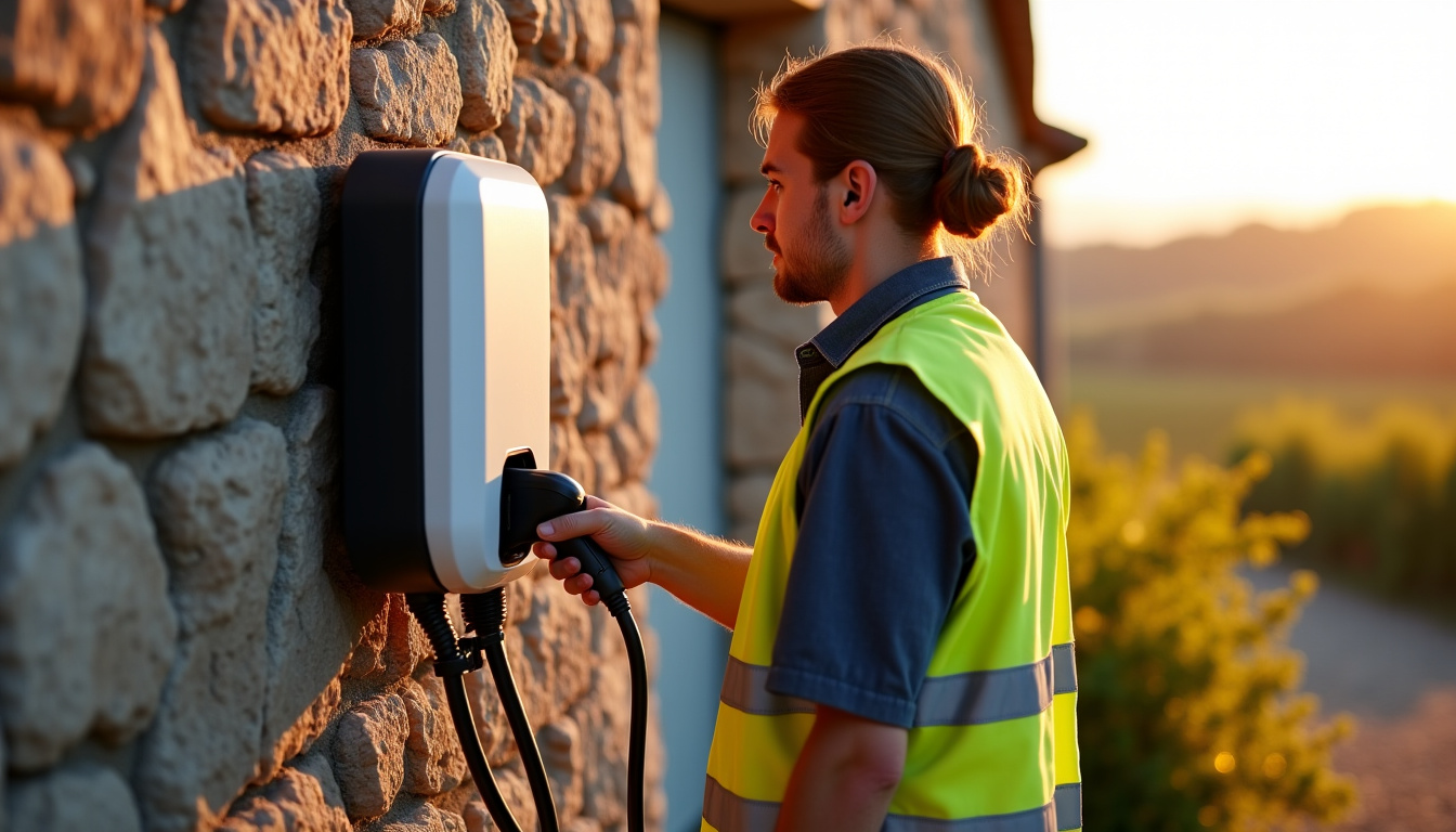 Technicien IRVE vérifiant l