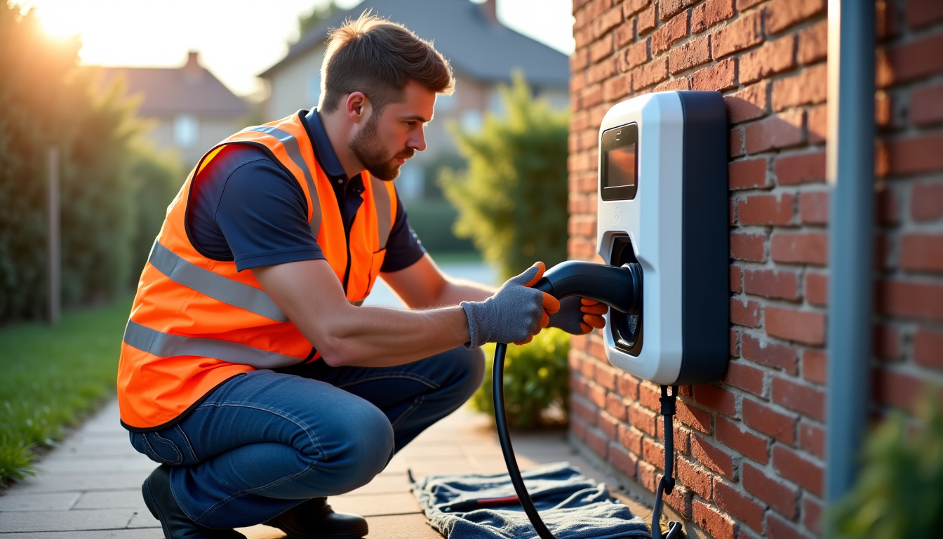 Technicien préparant l