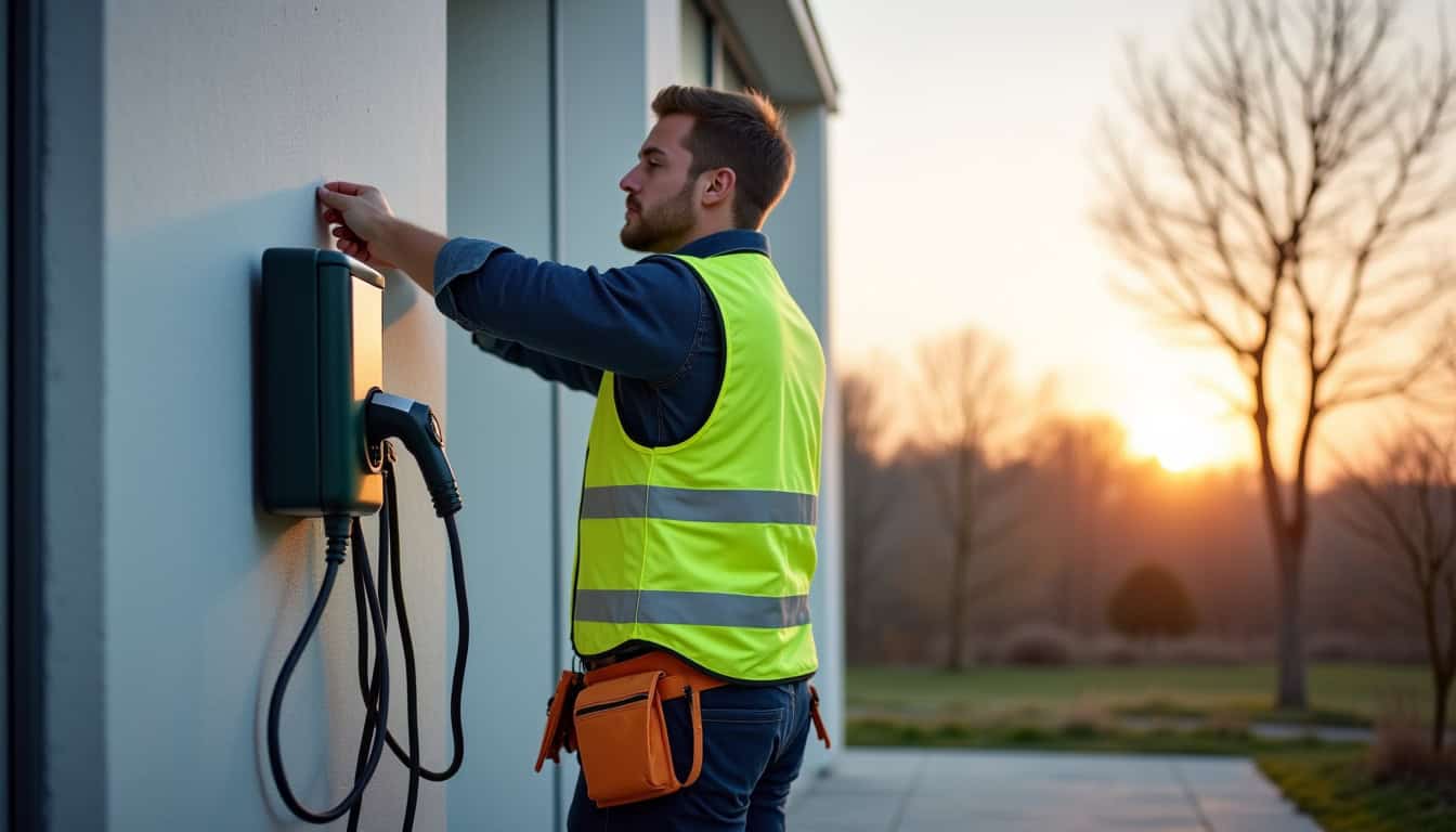 Technicien qualifié IRVE en train d