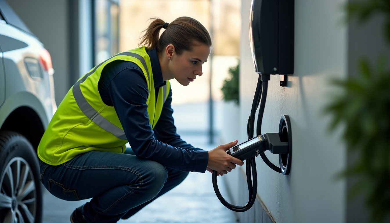 Technicien vérifiant le bon fonctionnement d