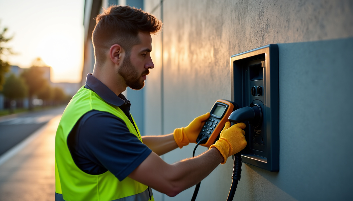 Technicien vérifiant le bon fonctionnement d