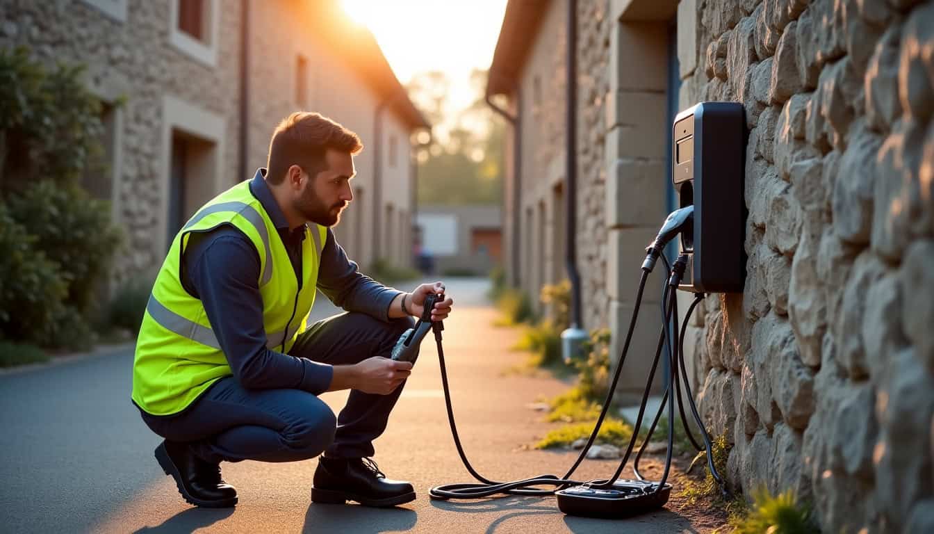 Technicien vérifiant le bon fonctionnement d